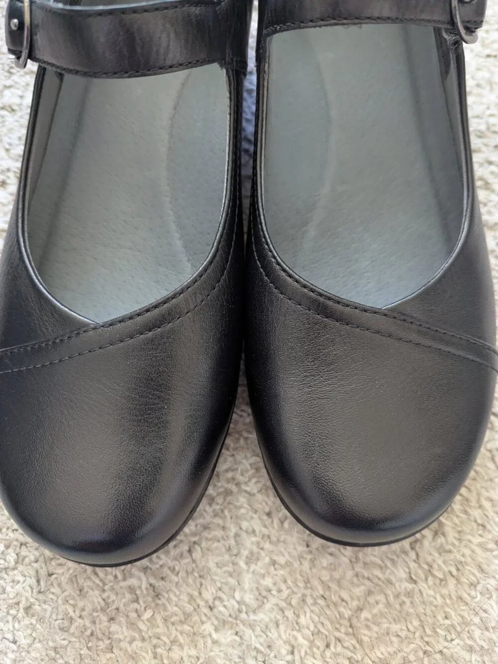 Dansko Women's Fawna Leather Mary Jane Pumps Black Milled Nappa Classic EU39